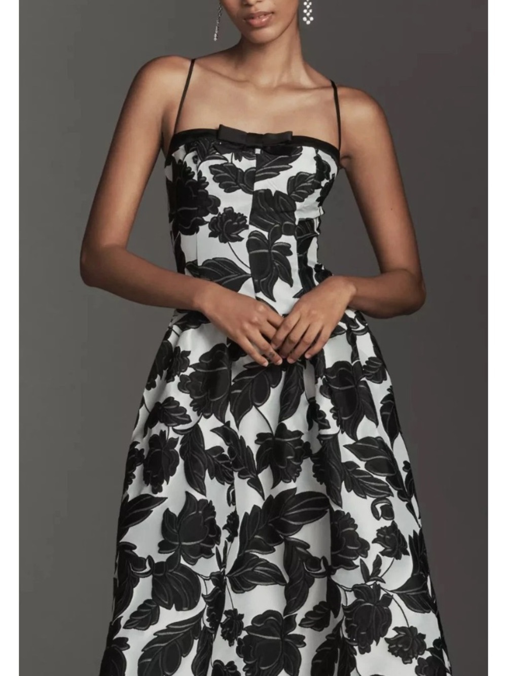 Anthropologie Maeve Sleeveless Jacquard Drop-Waist Midi Dress Size XL NWT